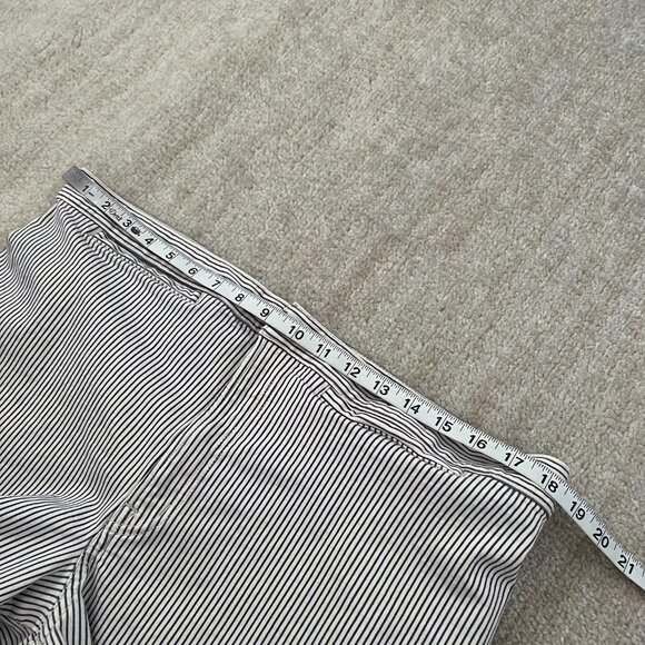 Madewell Emmett Wide Leg Crop Stripe Pants Welt Pocket 33 - Picture 8 of 9